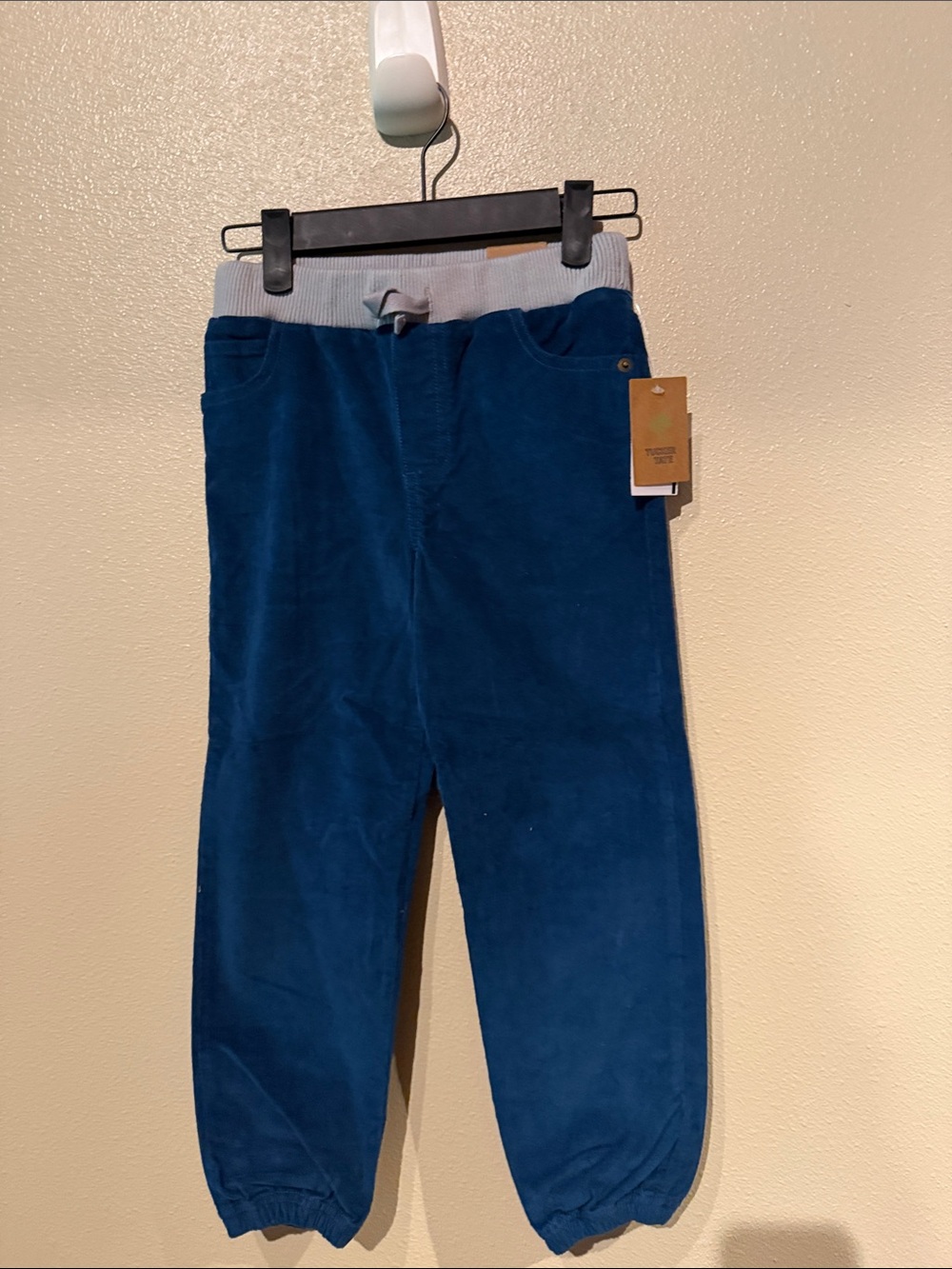 Tucker + Tate size 6 Kids Blue Corduroy Jogger Pants - Elastic Waist with ties